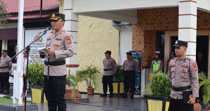 Polres Aceh Selatan Gelar Apel Kesiapan Pengamanan Antisipasi Guantibmas