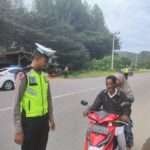Satlantas Polres Aceh Jaya Patroli Hunting Sistem Tegur Pelanggar Lalin