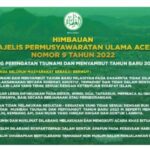 MPU Aceh Keluarkan Himbauan Peringati Tsunami dan Tahun Baru 2023 Masehi
