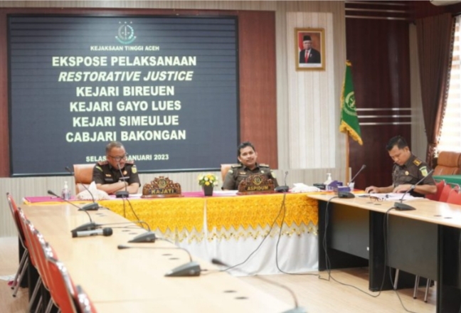 Jampidum Setujui Penghentian Penuntutan 4 Tindak Pidana dari Kejati Aceh Berdasarkan Restorative Justice