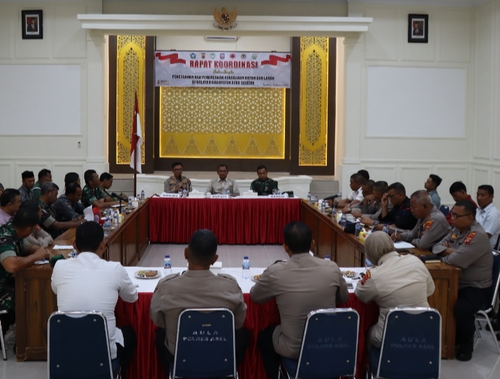 Polres Aceh selatan Gelar Rakor Penanganan Karhutla
