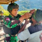 Posramil Yambi Satgas Yonif RK 115/ML Berikan Pelayanan Kepada Masyarakat Kampung Yambi