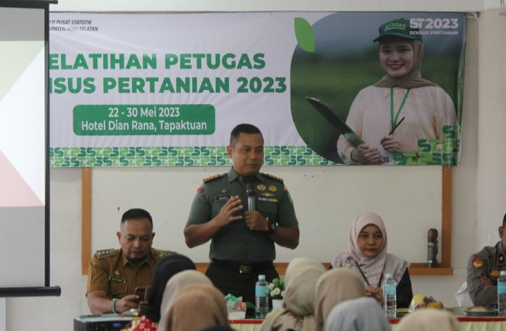 Dandim 0107/Asel Hadiri Pembukaan Pelatihan Petugas Sensus Pertanian Aceh Selatan Gelombang ke III Ta 2023