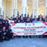 Sambut Hari Bhayangkara Ke 77, Polres Aceh Jaya Gelar Bhakti Sosial Bersihkan Masjid