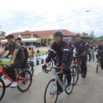 Semarak Hari Bhayangkara ke- 77, Polres Aceh Jaya Gelar Fun Bike dan Jalan Santai