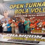 Polres Aceh Barat VC Kembali Rebut Juara I Open Turnamen Volley Ball Cup II Polres, PBVSI Nagan Raya Di hantam 3:0
