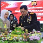Pemotongan Tumpeng Warnai Syukuran Hari Bhayangkara di Polda Aceh