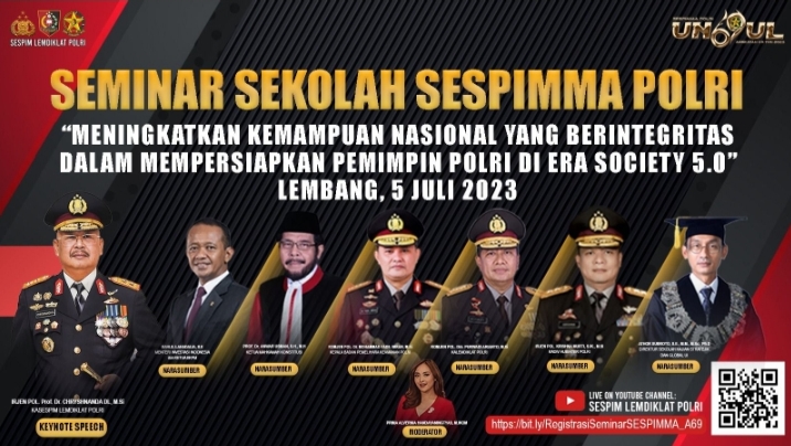 Songsong Kepemimpinan Era Society 5.0, Sespimma Lemdiklat Polri Gelar Seminar Sekolah