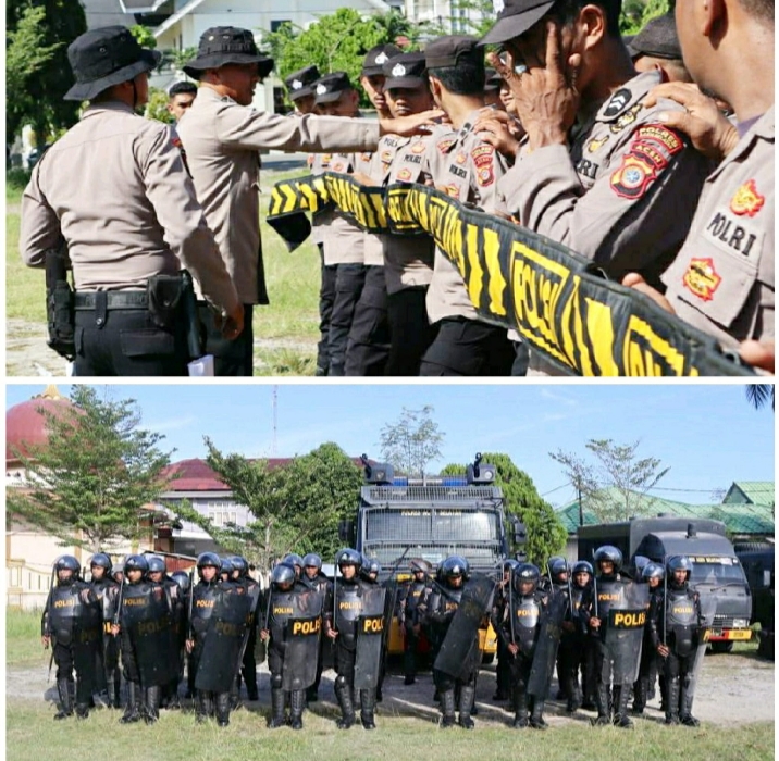 Kapolres Cek Kesiapan Personil Ton Dalmas Polres Aceh Selatan beserta Perlengkapannya