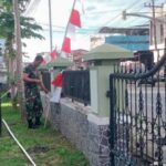 Meriahkan HUT RI Ke- 78, Prajurit Jajaran Kodim 0105/Abar Mulai Berbenah dan Memerah Putihkan Perkantoran