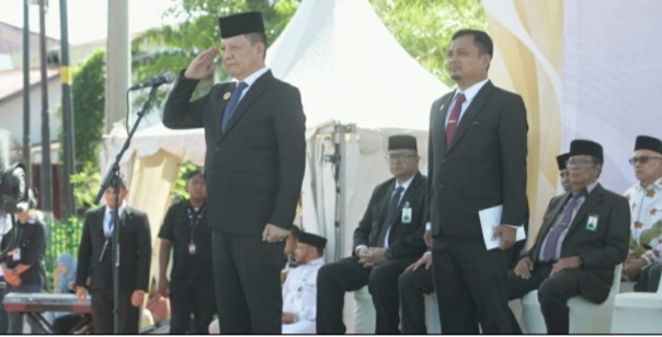 Penjabat Gubernur Achmad Marzuki Jadi Inspektur Upacara di HUT ke-50 Bank Aceh Syariah