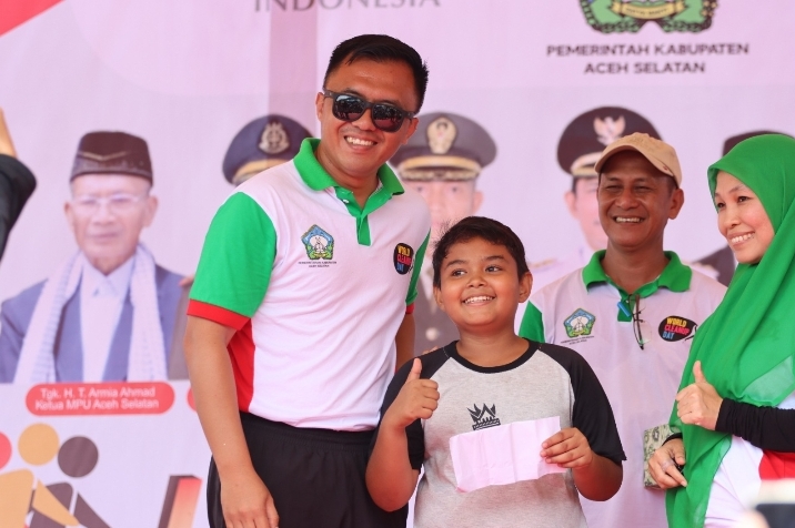 Kapolres Aceh Selatan Ikut Hadir di Acara Jalan Sehat