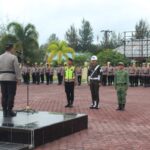 Kapolres Aceh Jaya Memimpin Apel Gelar Pasukan Operasi Mantap Brata Seulawah 2023-2024