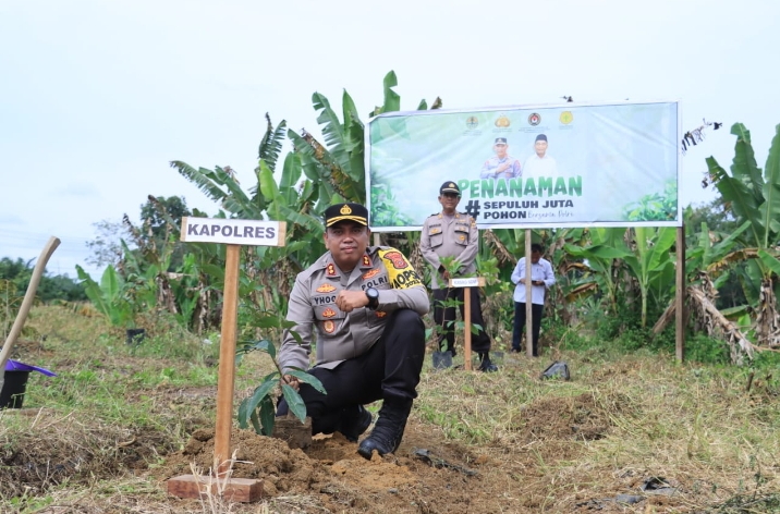 Polres Subulussalam Gelar Penanam Pohon Secara Serentak