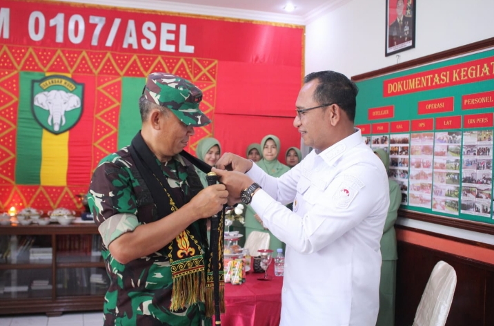 Pj Bupati Aceh Selatan Sambut Kedatangan Danrem 012 di Makodim 0107 Aceh Selatan