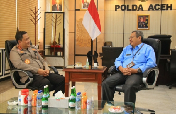 Pejabat BPK RI Perwakilan Aceh Audiensi dan Silaturahmi Dengan Kapolda Aceh