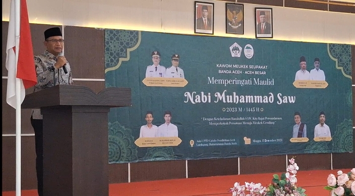Pj. Bupati Aceh Selatan Hadiri Peringatan Maulid Nabi Muhammad SAW Bersama Kawom Meukek Sepakat