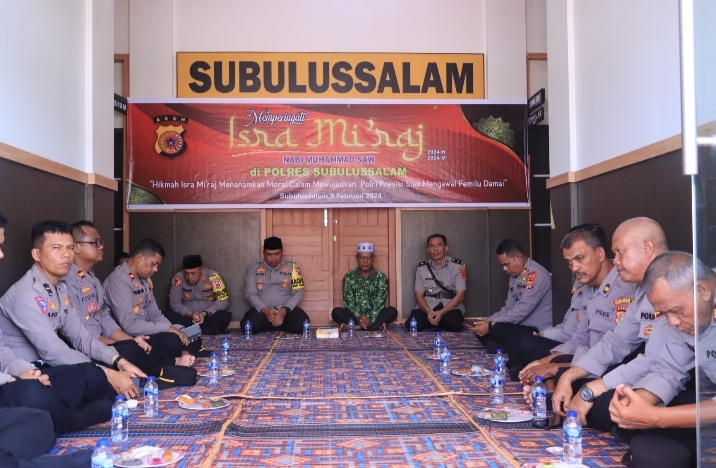 Gelar Peringatan Isra Mi’raj 1445 H, Kapolres Subulussalam Harapkan Personelnya Teladani Nabi Muhammad SAW
