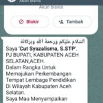 Ada Oknum Catut Nama dan Foto Pj. Bupati Aceh Selatan Melalui WA, Mengaku Salurkan Donasi