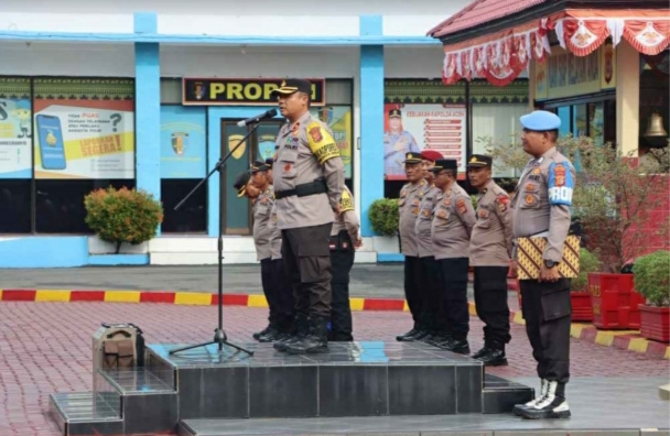 Kapolres Ucapkan Terimakasih Saat Apel Konsolidasi Pasca Pengamanan TPS