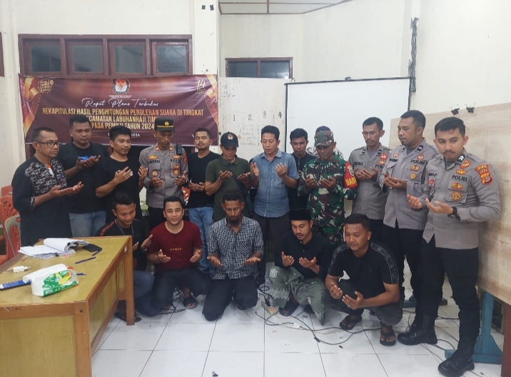 Kapolsek Labuhanhaji Timur panjatkan Doa bersama dan Bersyukur di PPK