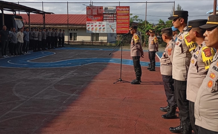 Kapolres Aceh Selatan pimpin Apel Konsolidasi Pam TPS dan Pleno Pemilu 2024