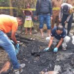 Satreskrim Polres Aceh Selatan Olah TKP Kebakaran Rumah Warga di Labuhanhaji Timur