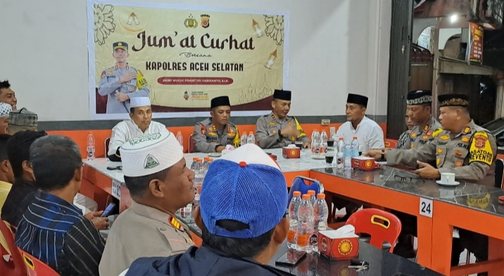 Jumat Curhat, Kapolres Aceh Selatan: Ayo Cegah Petasan dan Balapan Liar!!