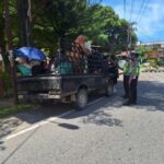 Ops Ketupat Seulawah: Satlantas Polres Aceh Aceh Selatan Patroli Humanis di KTL