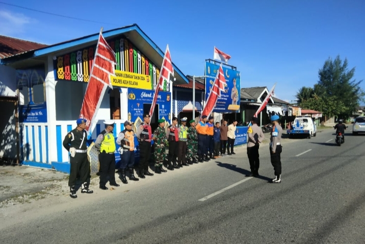Apel Pagi Personil Posyan Ops Ketupat Seulawah 2024 Polres Aceh Selatan