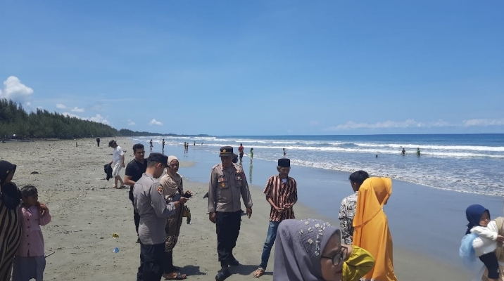 Berikan Rasa Aman Masyarakat Berlibur Hari Raya, Polsek Pasie Raja Lakukan Pengamanan Obyek Wisata