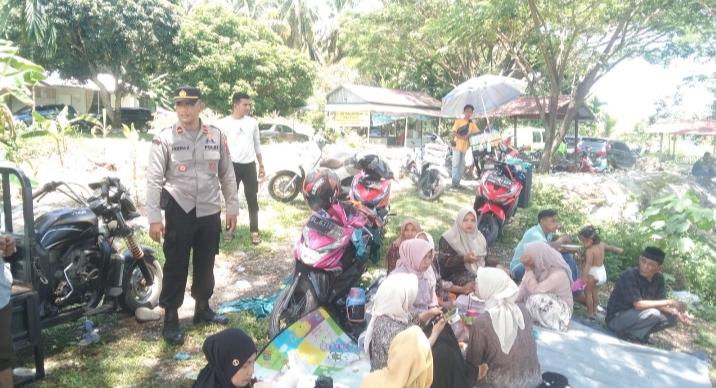 Ciptakan Keamanan Selama Libur Idul Fitri, Polsek Labuhanhaji Barat Lakukan Pengamanan di Objek Wisata