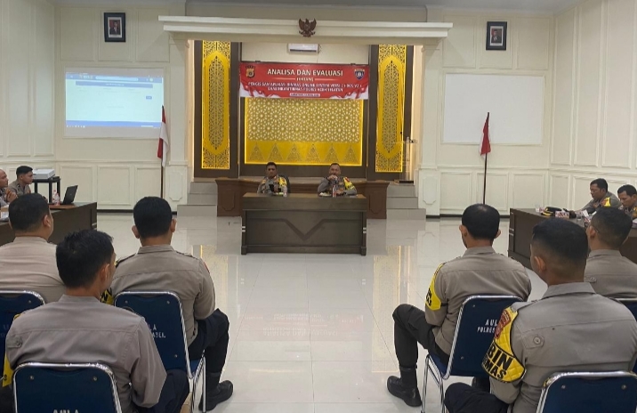 Polres Aceh Selatan Laksanakan Kegiatan Analisa dan Evaluasi Pengisian Aplikasi Binmas Online System Versi 2