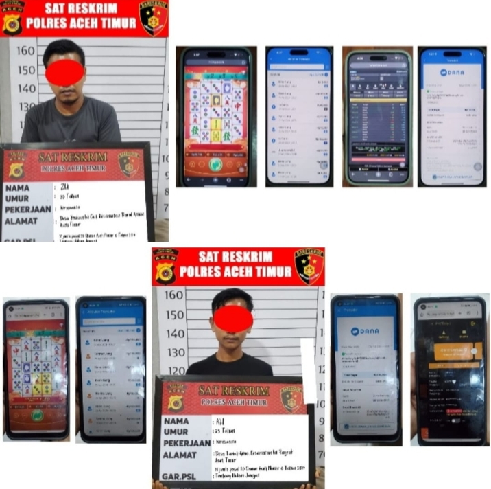 Dalam Semalam Satreskrim Polres Aceh Timur Berhasil Ungkap Dua Pelaku Tindak Pidana Judi Online
