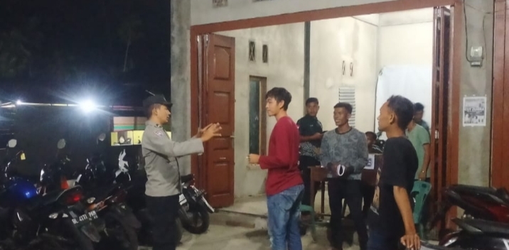 Antisipasi Guantibmas Malam Hari, Polsek Samadua Rutin Lakukan Patroli