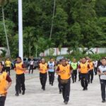 Kapolres Aceh Selatan Pantau dan Ikut Giat Kesamaptaan Jasmani Berkala