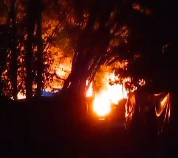 Sumur Minyak Ilegal Alucanang Kabupaten Aceh Timur Meledak