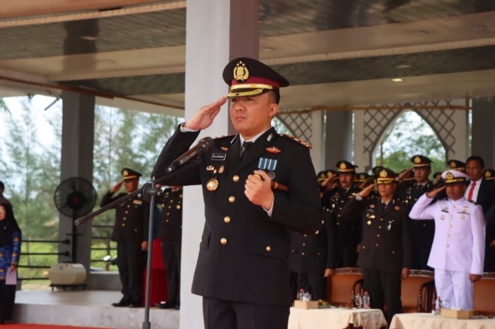 Kapolres Aceh Timur Pimpin Upacara Hari Lahir Pancasila