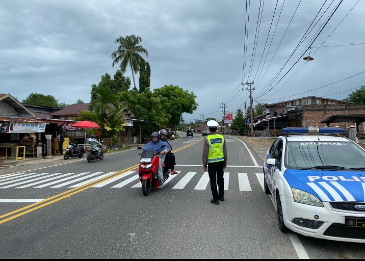 Patroli Rutin Satlantas Polres Aceh Jaya: Antisipasi Pelanggaran Lalulintas Mencegah Terjadinya Kecelakaan