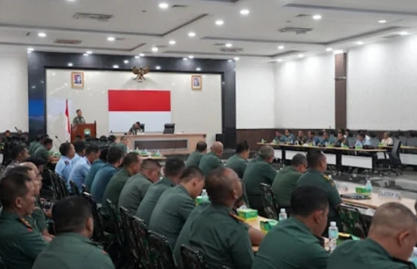 Kasdam IM beserta Tim Itjen Kemhan RI Pimpin Rapat Entry Meeting Penatausahaan Pemanfaatan Barang Milik Negara di lingkungan Kemhan RI dan TNI
