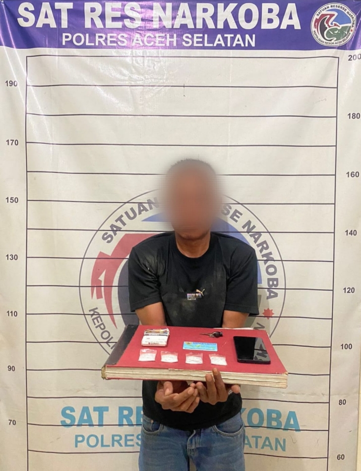 Satres Narkoba Polres Aceh Selatan Amankan Terduga Pelaku Penyalahgunaan Narkotika