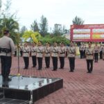 Kapolres Aceh Jaya Pimpin Upacara Sertijab Tiga Kasat dan Dua Kapolsek