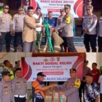 Sambut Hari Bhayangkara 78, Polres Aceh Selatan gelar Bakti Sosial Religi Bersihkan Masjid