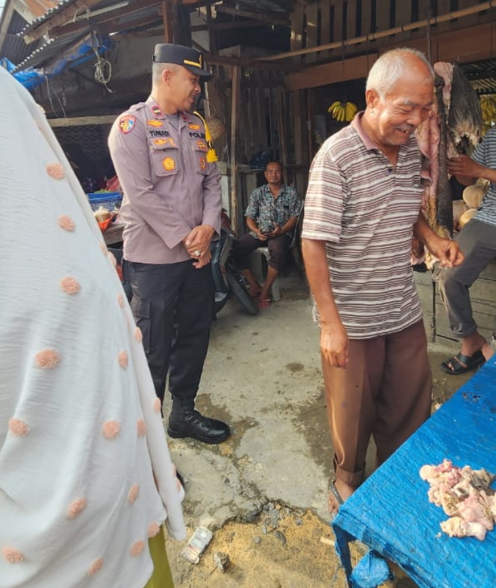 Kapolsek Jaya Cek Langsung Pasar Penjualan Daging Meugang