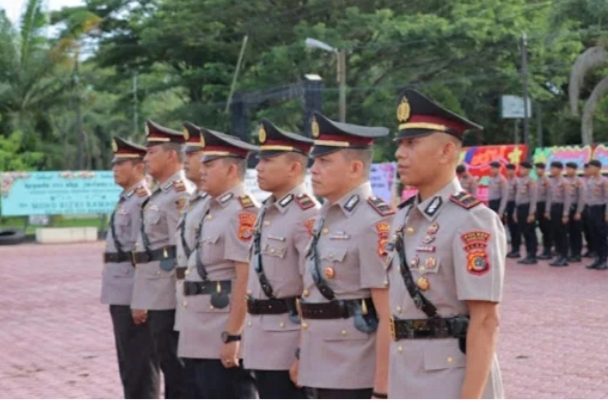 Polres Nagan Raya Laksanakan Upacara Serah Terima Jabatan