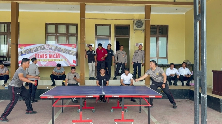 Semarak Hari Bhayangkara ke-78, Polres Aceh Jaya Gelar Perlombaan Tenis Meja