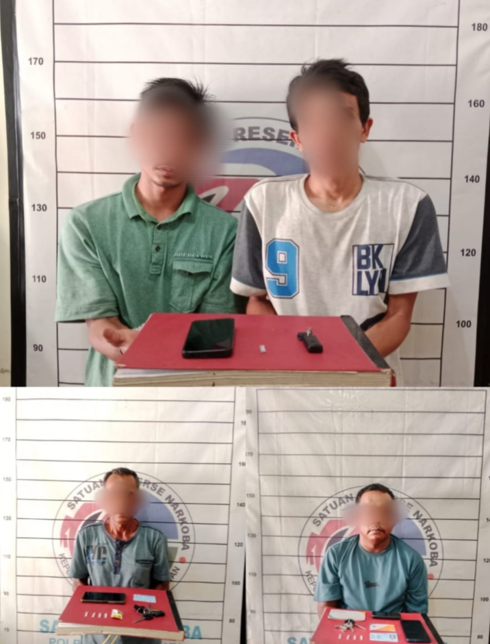 4 Orang Terduga Penyalahgunaan Narkoba Berhasil Diamankan Satresnarkoba Polres Aceh Selatan dalam Satu Malam