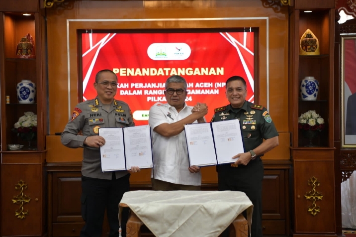 Penandatanganan Naskah Perjanjian Hibah Aceh (NPHA) dalam rangka pengamanan Pilkada 2024
