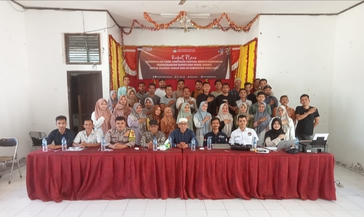 Rapat Pleno Verifikasi Dukungan Perseorangan Bupati dan Wakil Bupati Kabupaten Aceh Jaya Untuk Pemilu 2024