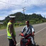 Untuk Menciptakan Kamtibcarlantas yang Lebih Aman, Sat Lantas Polres Aceh Jaya Patroli Rutin dan Himbauan Keselamatan Berlalu Lintas
